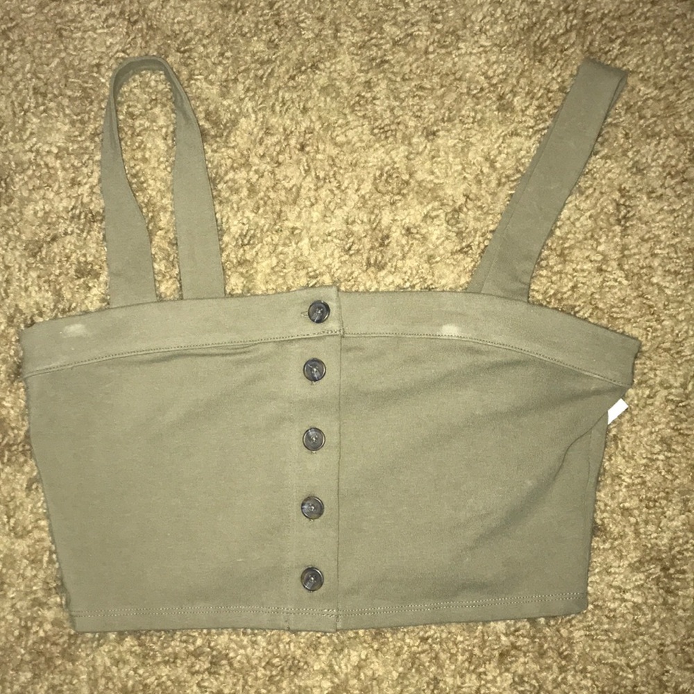Forever 21 olive green crop top